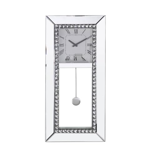 Acme Lotus Wall Clock with Faux Crystal