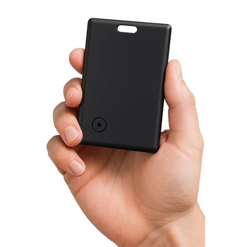 Slim Wallet Tracker Card Compatible with Apple Find My - Easily Find My Wallet | Wallet Finder and | Airtag Card (S11 Black 1 Pack)
