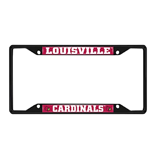 Cadre plaque Louisville Cardinals métal noir pour éviter usure et rouille
