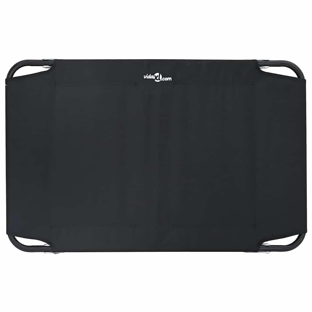 Składane legowisko dla psa czarne 90x55x18 cm stal, wodoodporne wewnętrzne legowisko dla psa z antypoślizgową podstawą, lekka i przenośna poduszka dla zwierząt domowych
