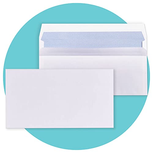 Triplast 100 x DL White Self Seal Security Envelopes (Size: 110x220mm) | Fully Opaque Self Sealing & Printer Safe Mailing Paper Envelopes | Ideal for Everyday Home Office & Commercial Use