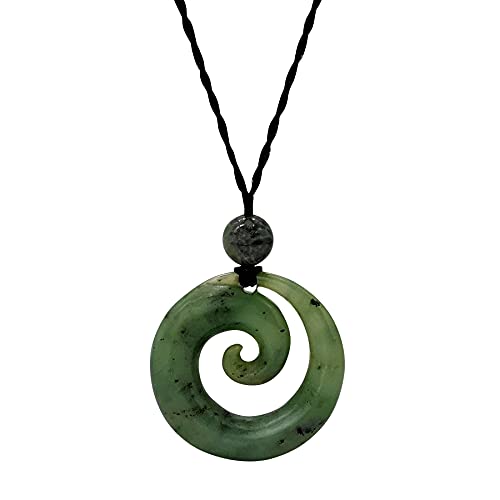 81stgeneration Hand Carved Nephrite Jade Koru Pendant #TOP28