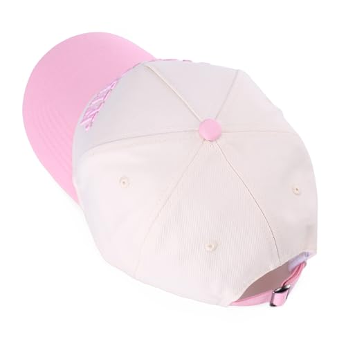 Image of Vintage Two-Tone Trucker Hat Adjustable Baseball Cap with Mommin Embroidery Ponytail Fit Unisex Outdoor Casual Headwear