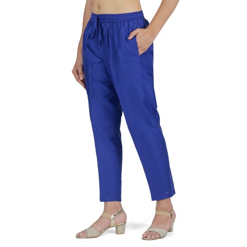 Image of Trouser Pants for Women,Stylish Trousers for Woman for Kurti Relaxed & Regular Straight fit Palazzo,Ethnic Bottom Formal Pants for Women Office wear Casual & Daily Use