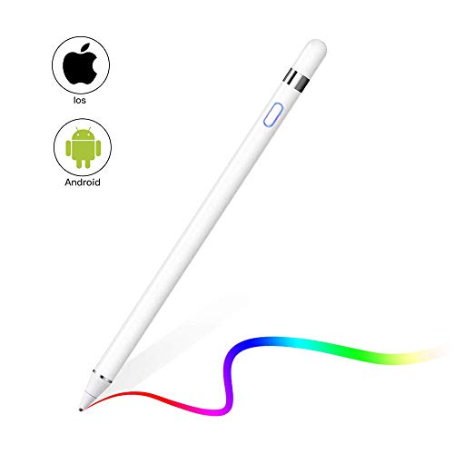 タッチペン 極細 スタイラスペンiPad iPhone対応 スマートフォン タブレット 専用 スタイラスペン 高感度 ツムツム 軽量 5分間自動オフ タッチペン 充電式