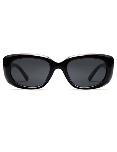 Retro Rectangle Sunglasses for Womens Trendy Wrap Sun Glasses Vintage Shades UV400 AP37344