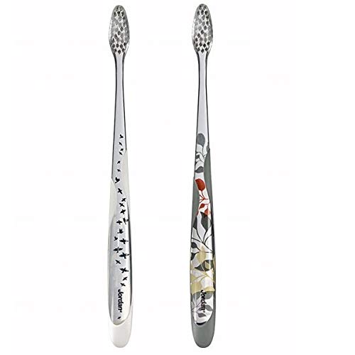 Jordan Adult Individual Reach Manual Toothbrush Small Head And Slim Handle (Random Color) (Pack Of 2, Soft Bristles),Charcoal Grey-image-40