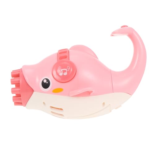 POPETPOP Jouet Souffleur de Bulles Dauphin en Plastique Rose 10 Trous, Facile à Utiliser, Machine à Bulles pour Garçon et Filles et Jeux en Plein Air