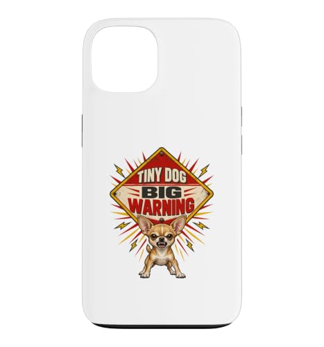 Tiny Dog Big Warning �`���� ���^�� �X�}�z�P�[�X iPhone 13 �p
