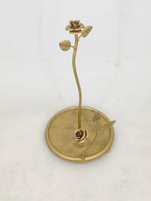 Rose Paper Towel Kitchen Roll Holder | Vintage Brass Gold | Elegant Premium Kitchen Countertop Roll Dispenser