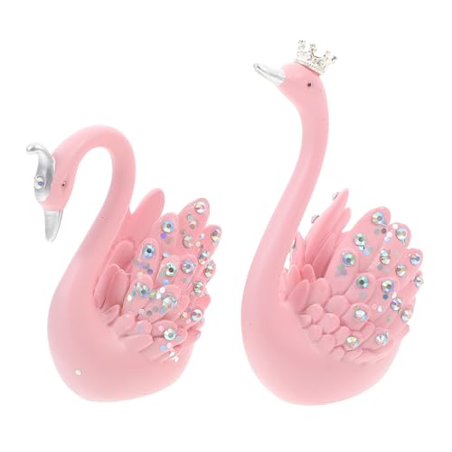 WEKADRIN Adornos De Cisne Rosa Para Decoración Interior Auto Accesorios Bonitos Decoración De Coche