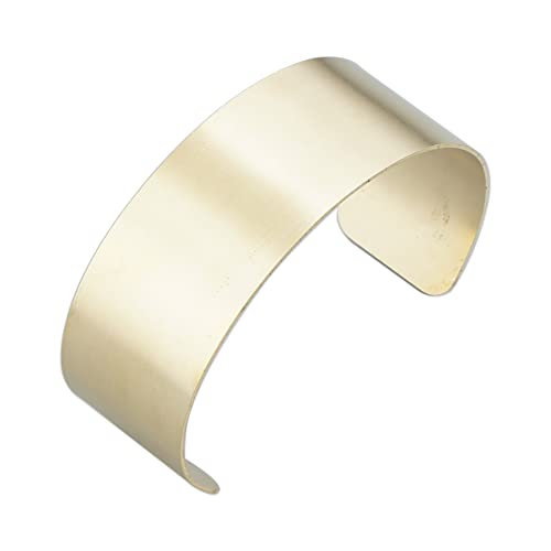 Pulsera minimalista grande de latón – Brazalete ancho sin terminar para personalización disponible al por mayor, Latón