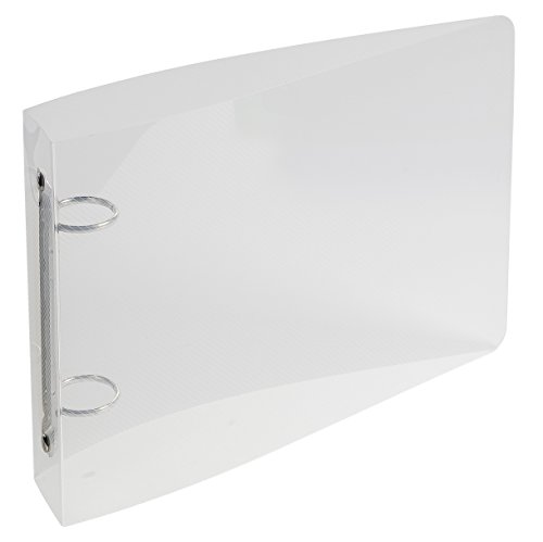 Exacompta - Réf. 51091E - 1 Classeur pour fiches bristol 125x200 2 anneaux 25mm polypropylène Crystal colours - Cristal