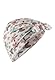 Sterntaler Knotenmütze Schmetterling - Babymütze aus Flammgarn-Jersey mit allover Print Schmetterlinge - Mädchen Turban Mütze - modische Beanie Baby und Kinder Mütze - Übergangsmütze, ecru, Größe 45