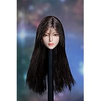 Amazon | 1/6ヘッドカービング 美人ヘッドスカルプト長い髪付き