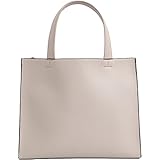 [MALTA] トートバッグ 小さめ 底面に隠しICカードポケット付き ミニトートバッグ ハンドバッグ シンプル パスケース コンパクト 軽量 カバン メンズ レディース グレージュ