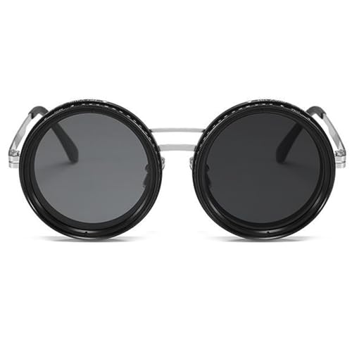 Handmade ND Polarized Round Sunglasses with Adjustable Gears, Unique Design for Men and Women