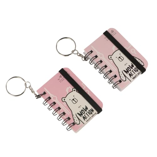 Mini carnet de notes pocket petit bloc-notes de poche décoratif avec porte-clés - 3