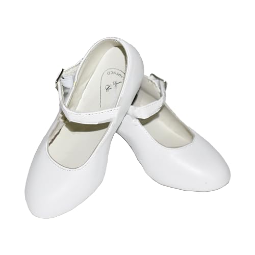 Juguetutto - Zapatos Baile Flamenco y sevillanas Blanco para niña y Mujer (36)