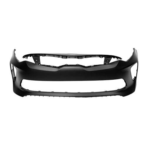 FitParts Compatible With Front Bumper Cover 2016 2017 2018 Kia Optima EX LX SX SXL Sedan 16 17 18. New, Primed and Ready for Paint. W/o Fog Light Holes. W/o Parking Aid Sensor Holes.