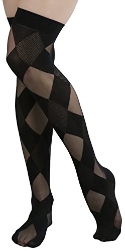 Image of ToBeInStyle Women's Nylon Thigh High Schoolgirl Opaque Stockings