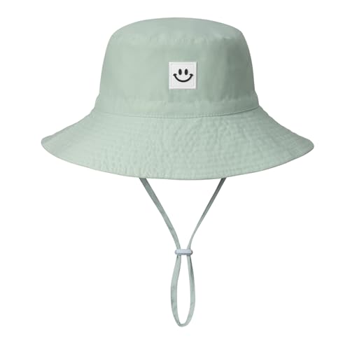 Image of MaxNova Baby Sun Hat Smile Face UPF 50+ Toddler Bucket Hat for Boys Girls 0-7 Years