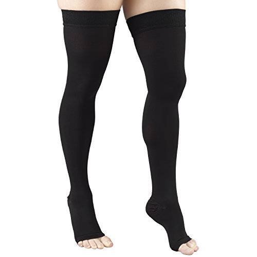 Truform 0868BL-M 20-30 Mmhg Compression Stockings For Men And Women, Thigh High Length thumb #3