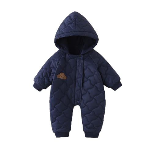 Combinaison de neige bébé fille doublée fleece avec capuche