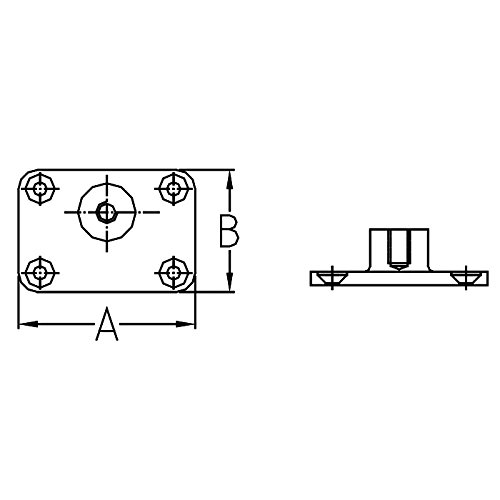 White Water 6825S Stainless Side Mount Deck Hinge