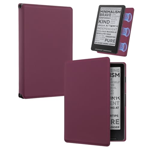 Image of CoBak Magnetic Case for XTEINK X4, Ultra-Lightweight Protective Cover for Xteink X4 E-Reader, Secure Magnetic Attachment(Grape Red)