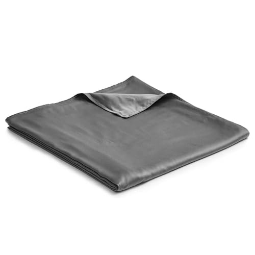 YnM Exclusive Cooling Duvet Cover for Weighted Blankets (Dark Grey, 80''x87'')