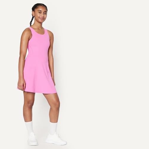 Image of Amazon Essentials Girls' Active FormFlex Buttery Soft Tank Tennis Dress with Built-in Bodysuit, Bra, & Shorts