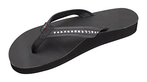 Image of Rainbow Sandals Women's Double Layer Arch Premier Leather w / 3 /4 inch Swarovski Crystal Strap