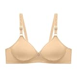 Damen BH Komfort BH Ohne Bügel Soft Wire Free BH Alltäglicher BH für Frauen sexy fester Ring unmagnetische Schnalle Unterwäsche Kontrastfarbe Nähte Karodruck helle Haut Xl (42/95)