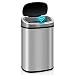 Bigacc 13 Gallon Touch-Free Automatic Stainless-Steel Trash Can Garbage Can Metal Trash Bin with Lid for Kitchen Living Room Office Bathroom, Electronic Motion Sensor Automatic Closure & Opening