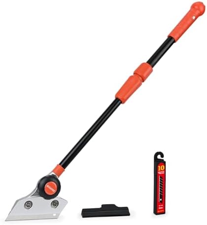 EHDIS Retractable Razor Blade Scraper Long Handle Heavy Duty Floor ...