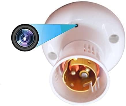 WiFi 1080P Bulb Holder Hidden Camera HD Wireless Video Recorder Spy Camera Security Camera (64 GB,