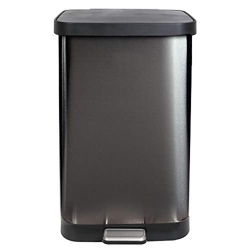 GLAD 20 Gallon Pewter Trash Can - Image 4