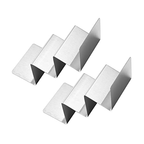 2pcs Stainless Steel Burrito Stand Corn Tortillas Tortilla Stand Taco Racks for Oven Taco Plate Holder Bbq Grill Tray Bbq Kit Taco Stand Kitchen Taco Rack Stainless Steel Taco Rack GRIRIW