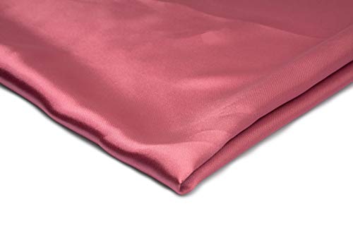 Satin-Stoff ohne Lycra Seidig, Schneiderei Dekostoff - Erhältlich in verschiedenen Farben - 50 x 150cm (Rosa Nr 16) Cover