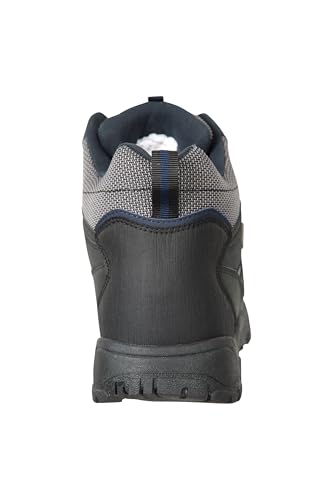Mountain Warehouse Adventurer Mens Waterproof Boots - Isodry Shoes With Synthetic Upper, Mesh Lining, Deep Lugs & Eva Cushioning - Spring Summer, Hiking & Outdoors Black Adult Shoe Size10.5 - 8