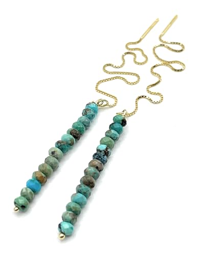 Boucles d'oreilles turquoise vermeil pour un style bohème chic