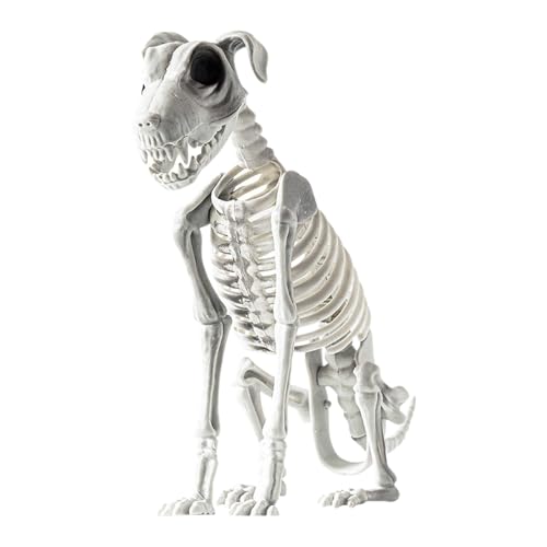 Tanxier Skeleton Sitting Dog Large Halloween Dog Bones Skull Decor Indoor/Outdoor Halloween Puppy Decor