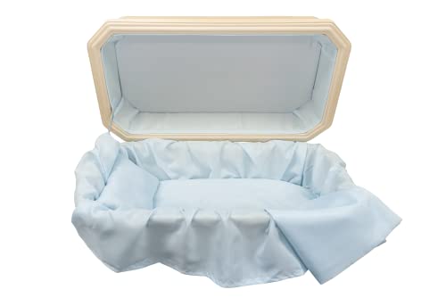 Titan Casket Atlas Xl Panel Collection (36", Almond, Father) Handcrafted Oversize Funeral Casket -Almond With White Interior & 'Father' Head Panel #TOP17
