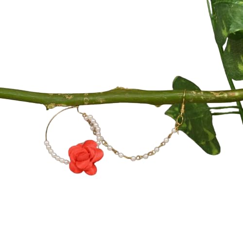 PARIBHASHA Ethnic Bridal Clip Nose Ring/Nath Without Piercing With Chain for Women/Girls (Orange) (B0CWD8HP2T) Amazon Price History, Amazon Price Tracker