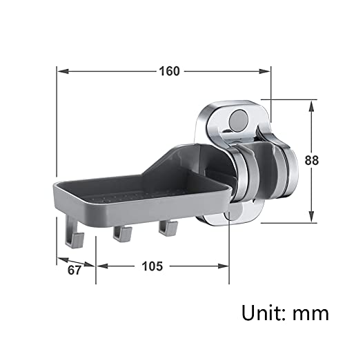 Cabezal de ducha portátil LaseVe ABS cromo redondo miniatura 6