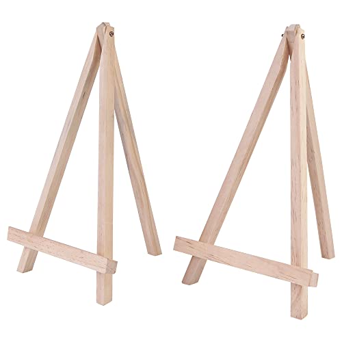 Image of Amazon Brand - Umi Canvas Easel Stand Tabletop A-Frame Medium Wooden Easel Size - 12 Inch Pack of 2