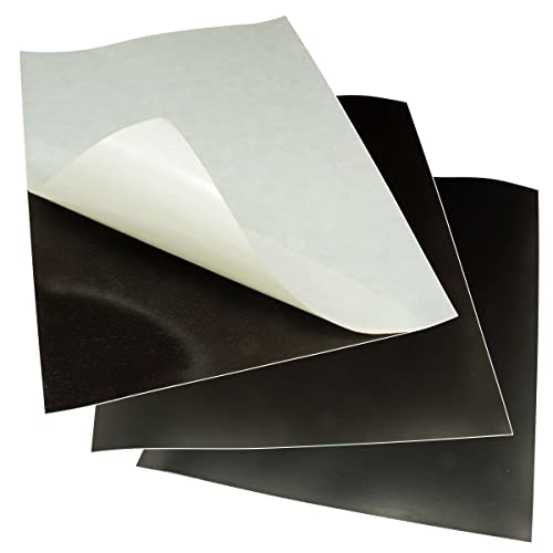 LITKO Flexible Magnetic Sheet | Adhesive Backing | Peel-n-Stick | 8.5x11 inch | Letter Size | Crafts | Photos (30 mil, 3, Count)