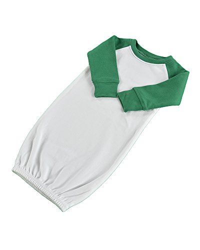 Monag Long Sleeve Raglan Baby Gown, Infant Baby Gown, Cotton Baby Gowns