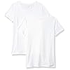 Amazon Essentials Women's Classic-Fit Short-Sleeve Crewneck T-Shirt, Pack of 2, White, Medium